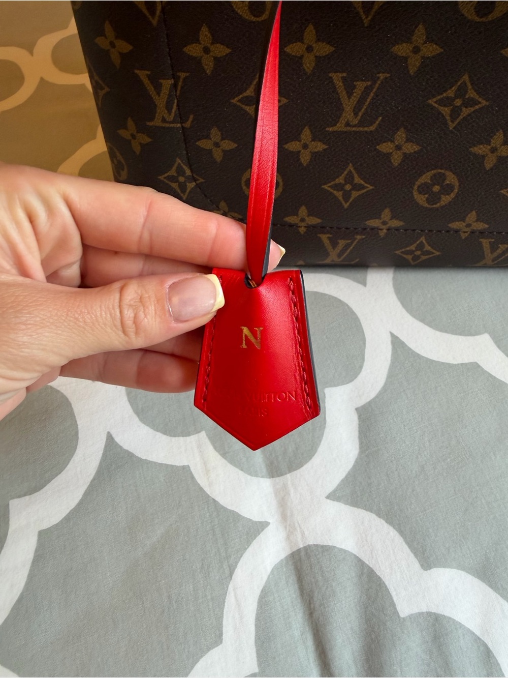 Louis Vuitton Monogram Satchel with Red Trim - Picture 11 of 11